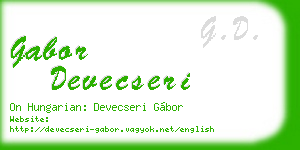gabor devecseri business card